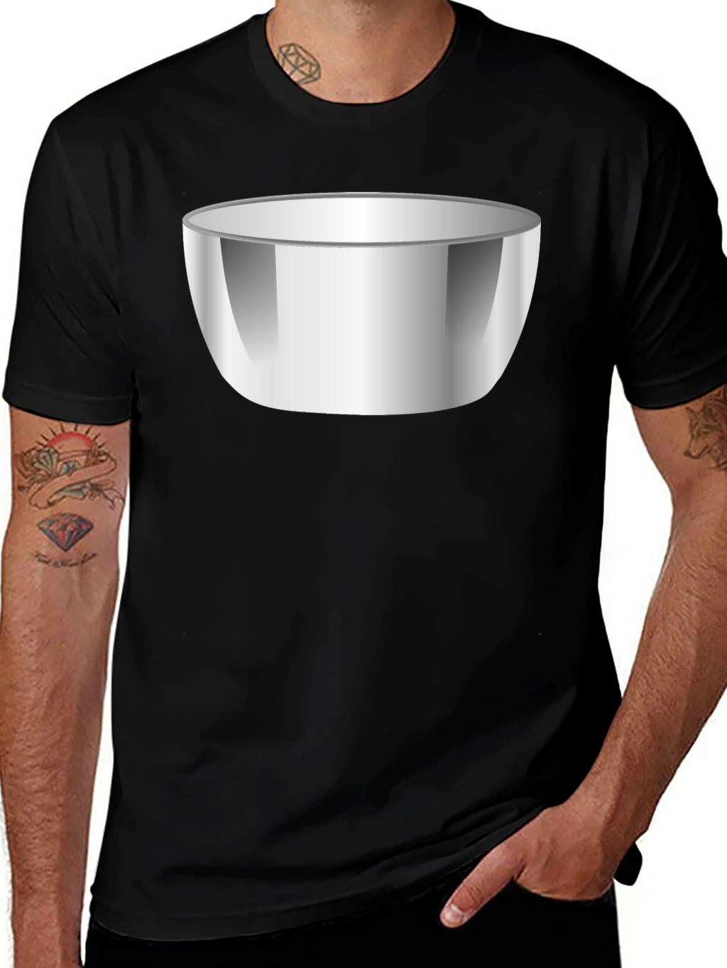 Bowl Graphic T-Shirt - Black Cotton Tee