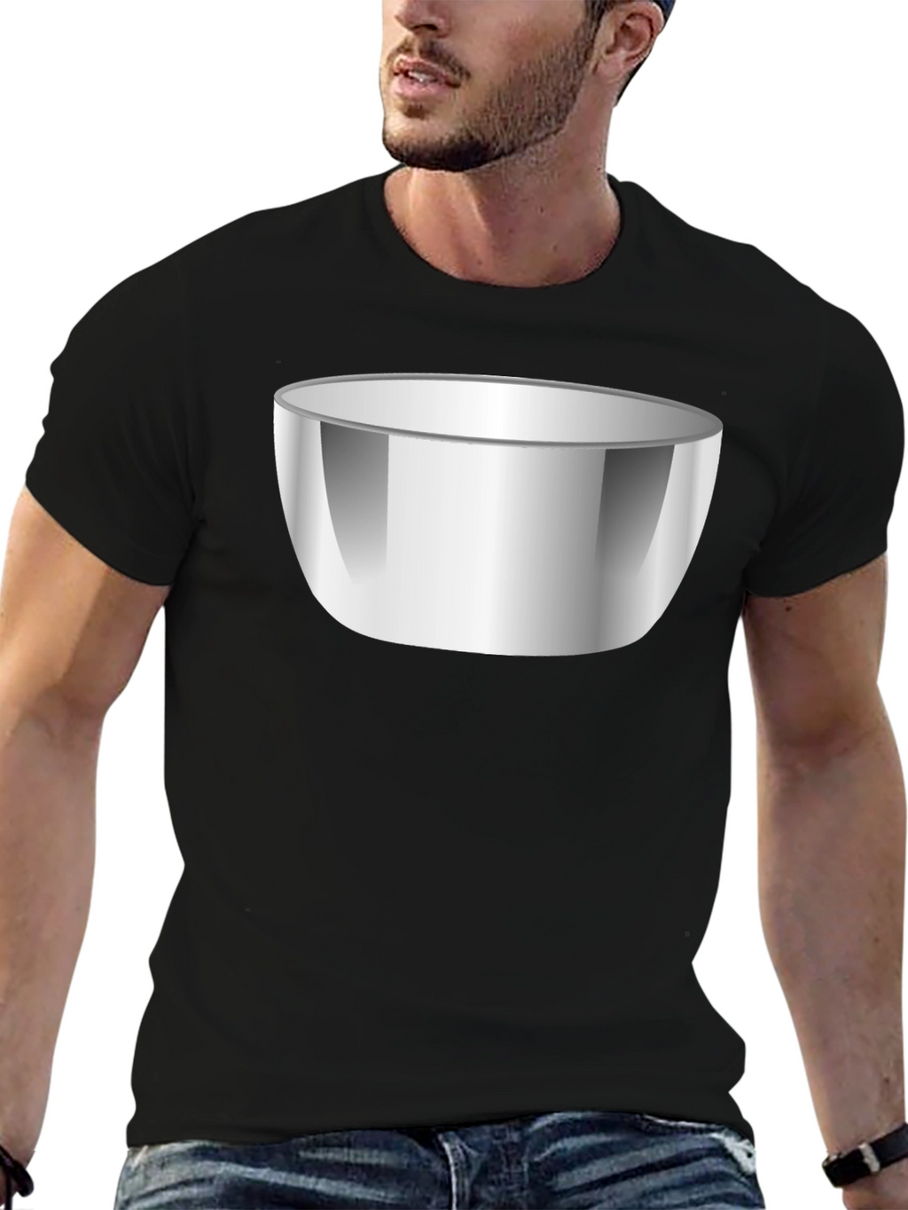 Bowl Graphic T-Shirt - Black Cotton Tee