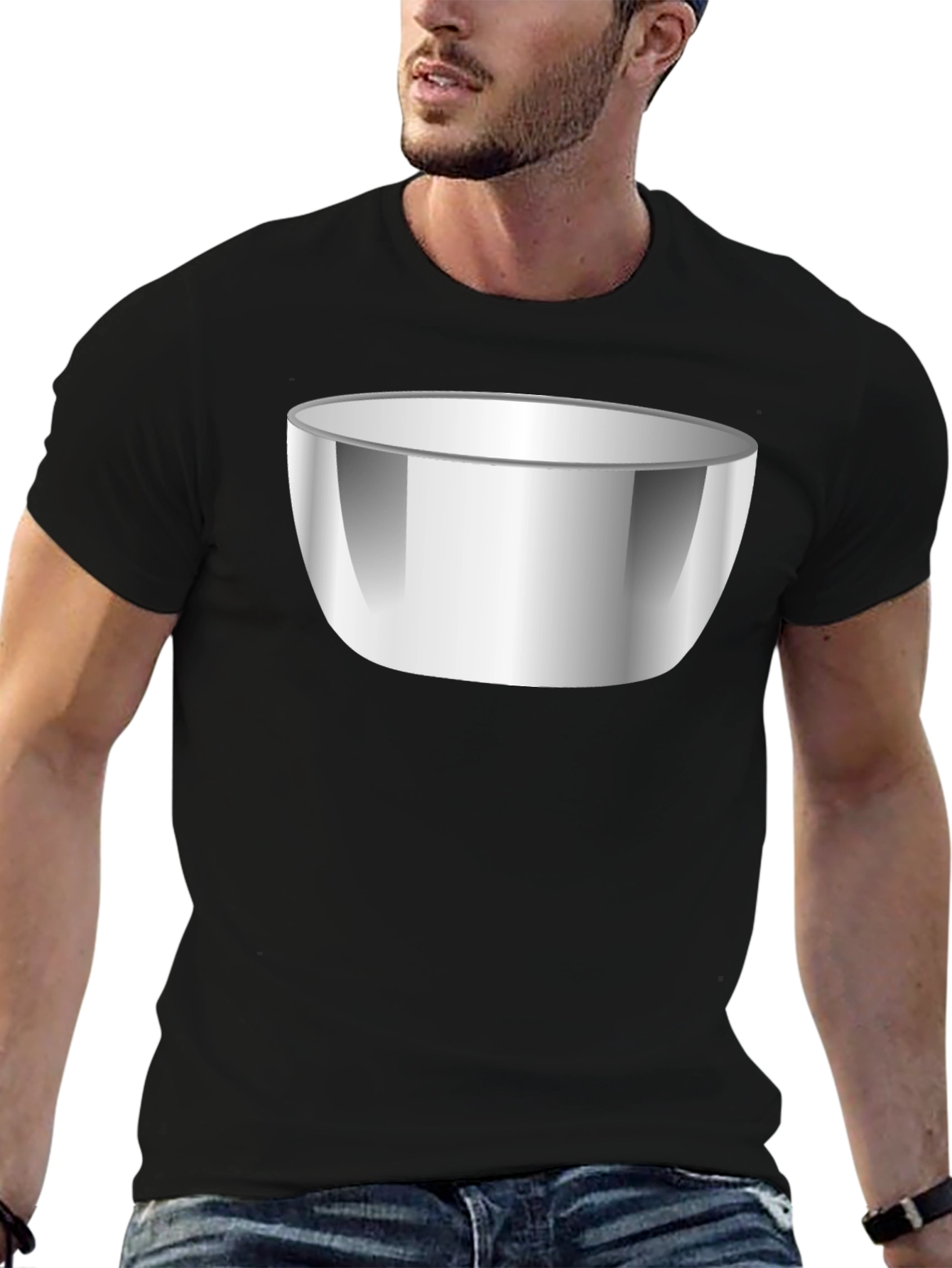 Bowl Graphic T-Shirt - Black Cotton Tee