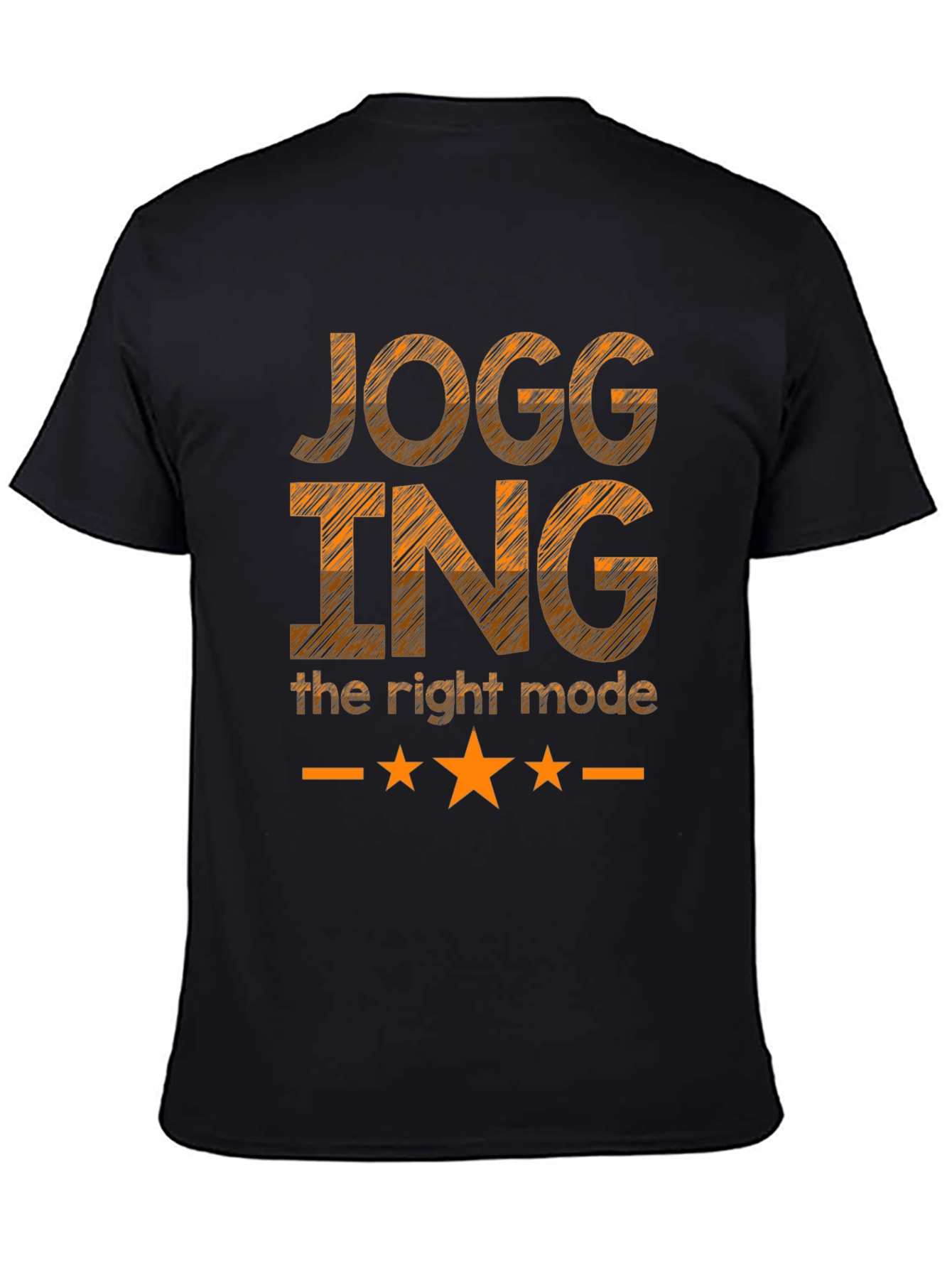 Jogging - The Right Mode Black Graphic T-Shirt