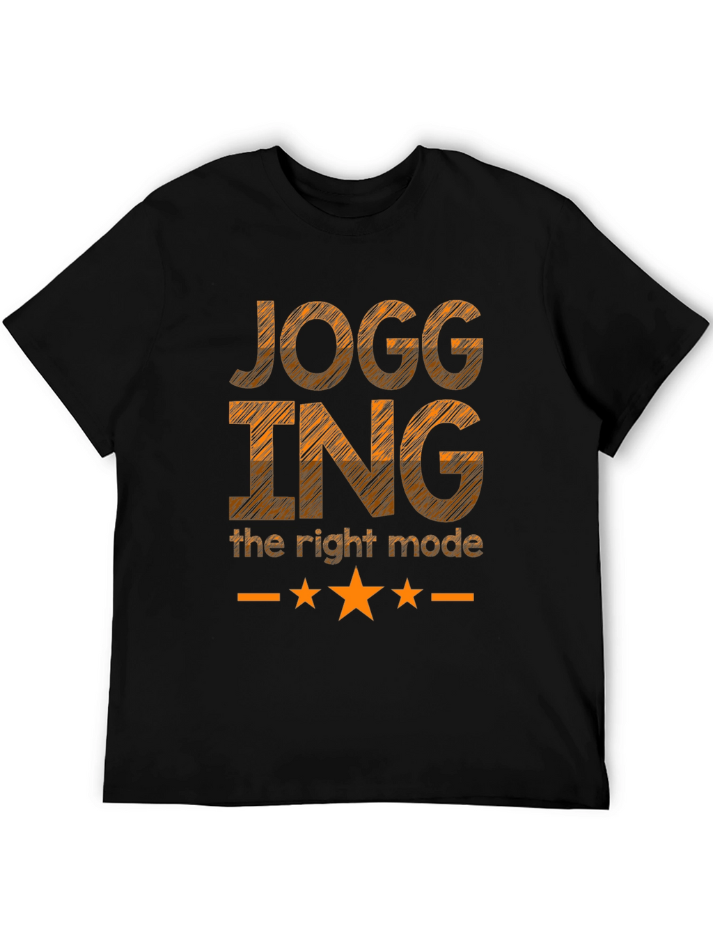 Jogging - The Right Mode Black Graphic T-Shirt