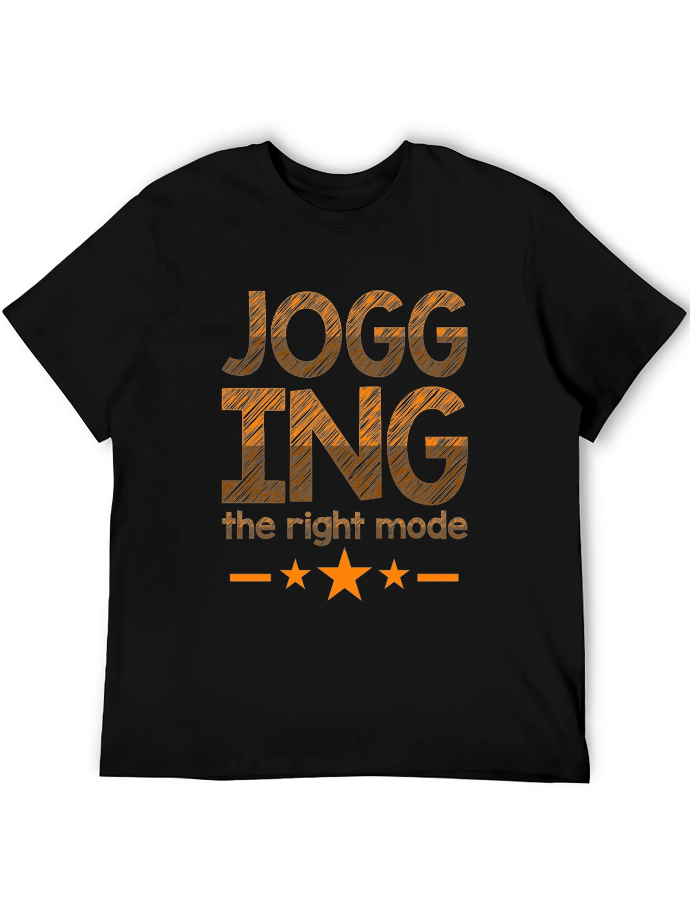 Jogging - The Right Mode Black Graphic T-Shirt