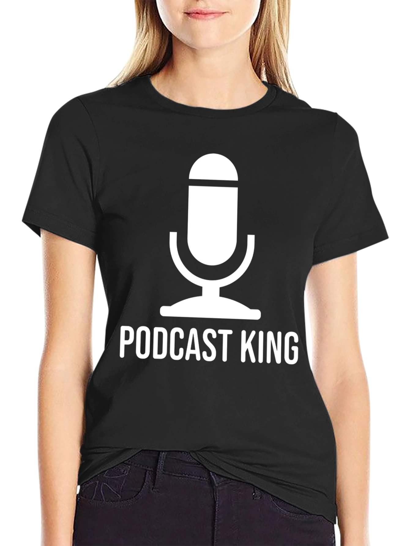 Podcast King Graphic Tee - Black
