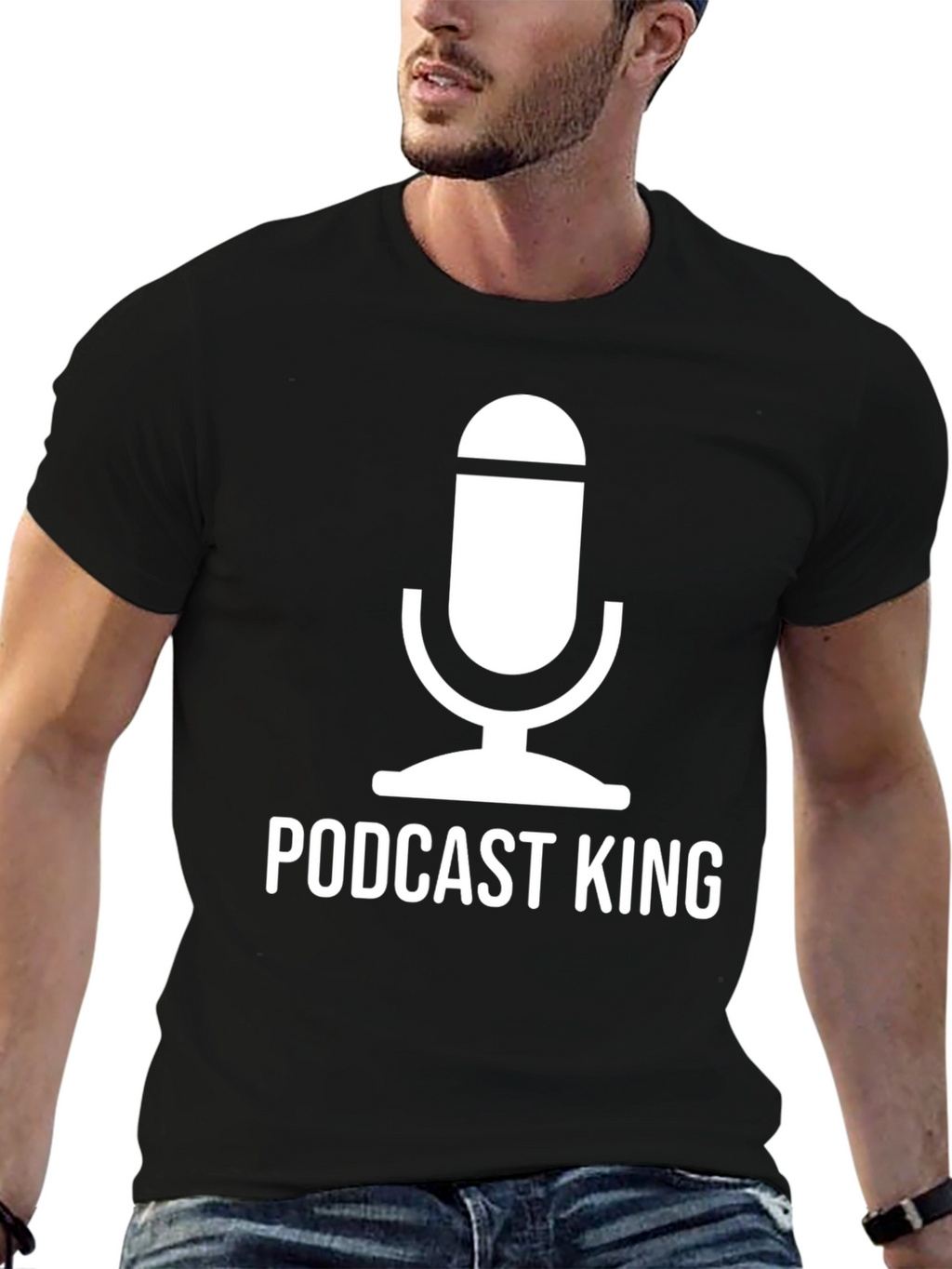 Podcast King Graphic Tee - Black