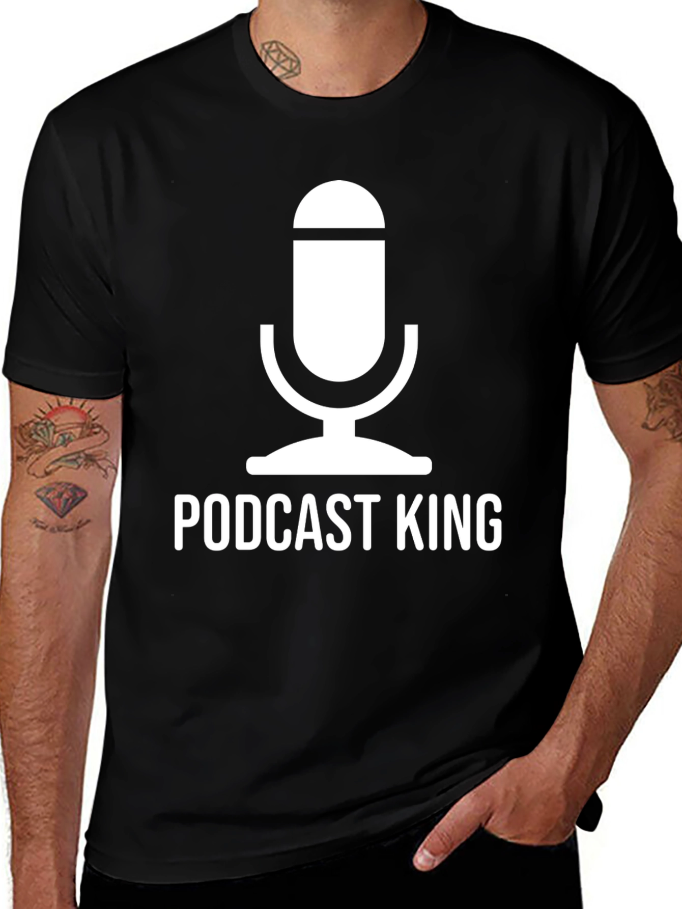 Podcast King Graphic Tee - Black