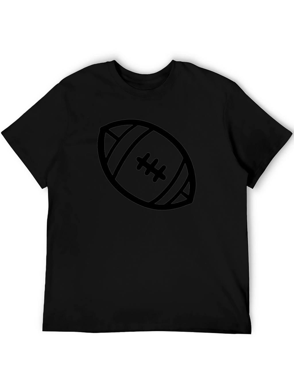 Football Graphic Tee - Black Casual T-Shirt