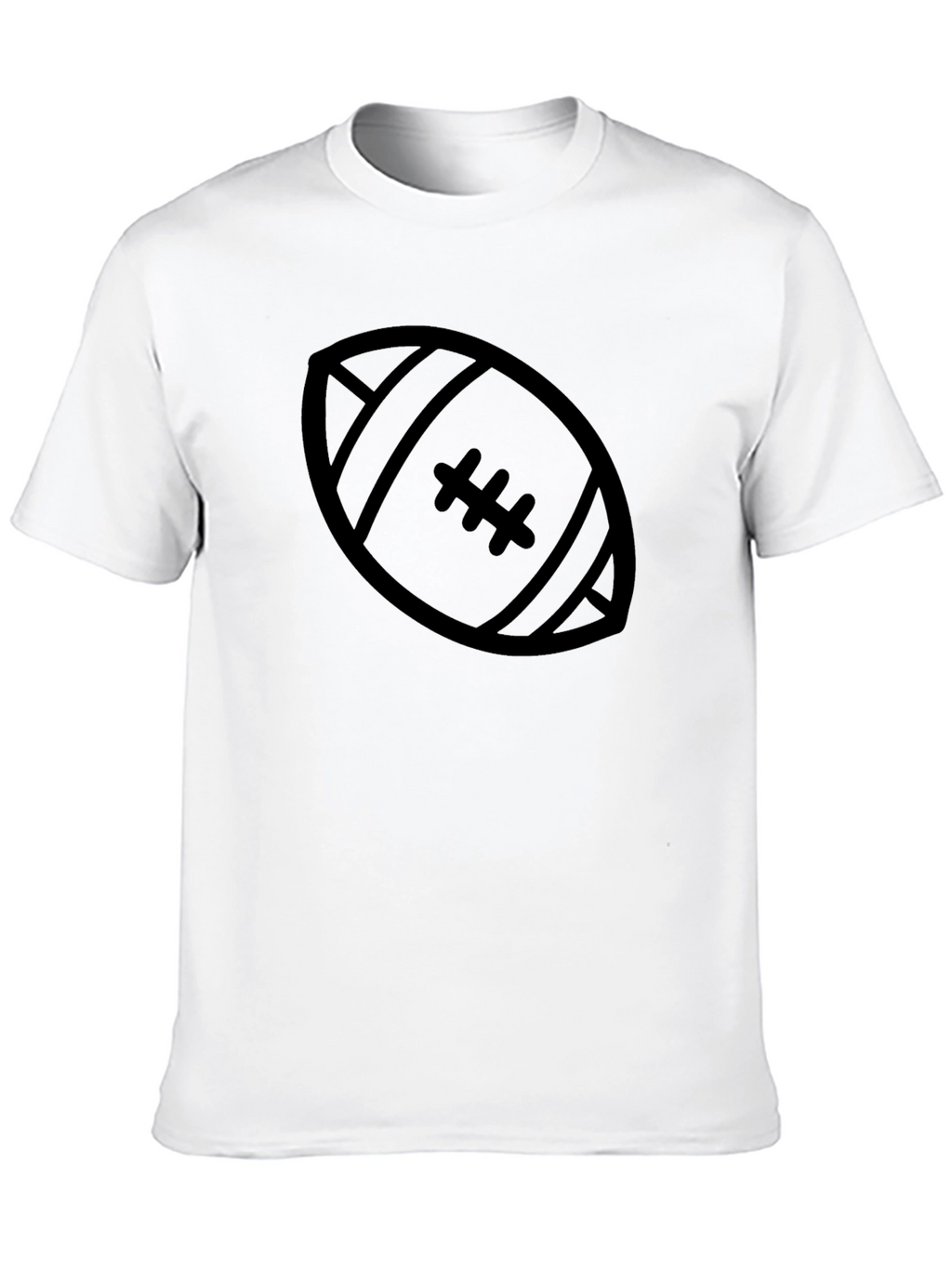 Football Graphic Tee - Black Casual T-Shirt