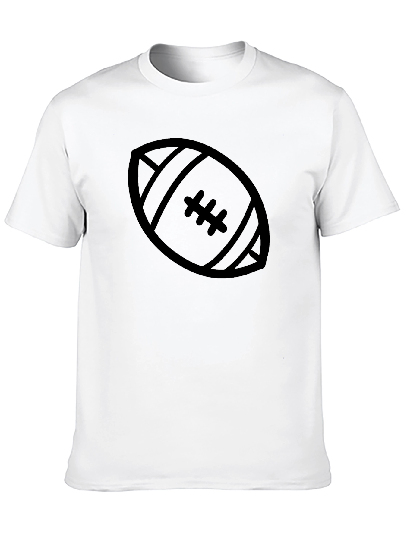 Football Graphic Tee - Black Casual T-Shirt