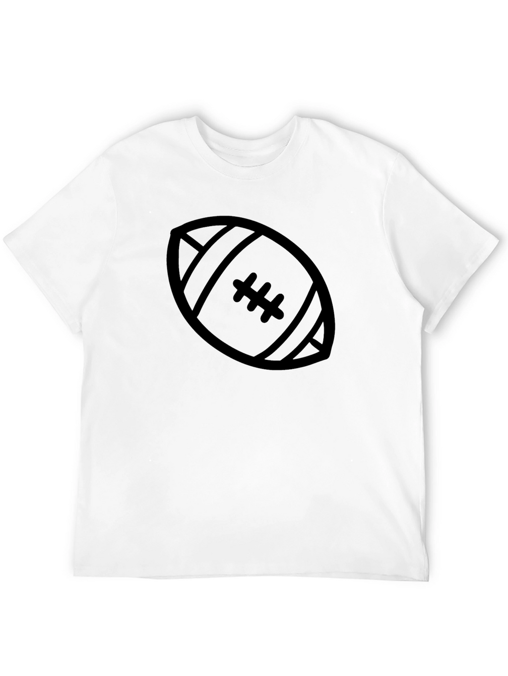 Football Graphic Tee - Black Casual T-Shirt