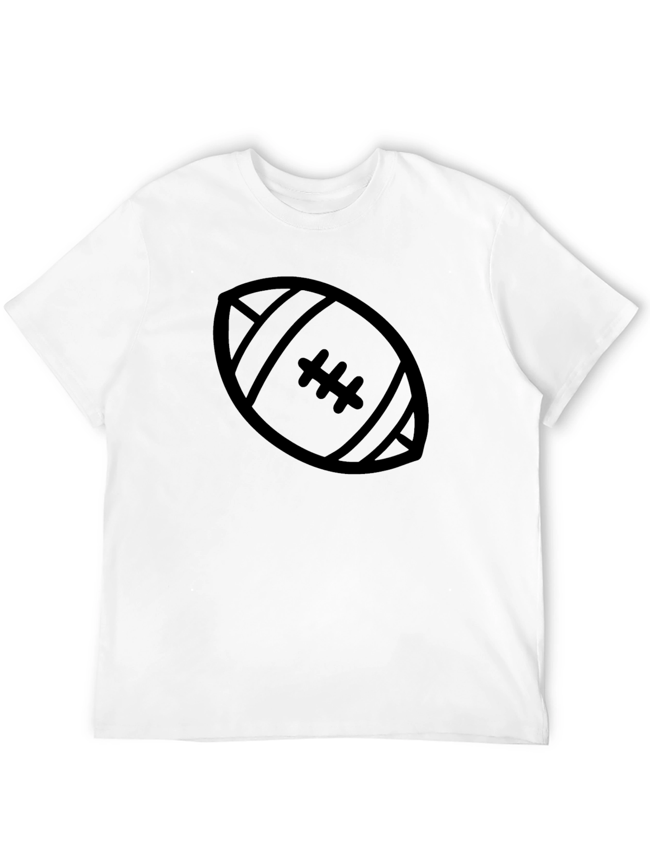 Football Graphic Tee - Black Casual T-Shirt