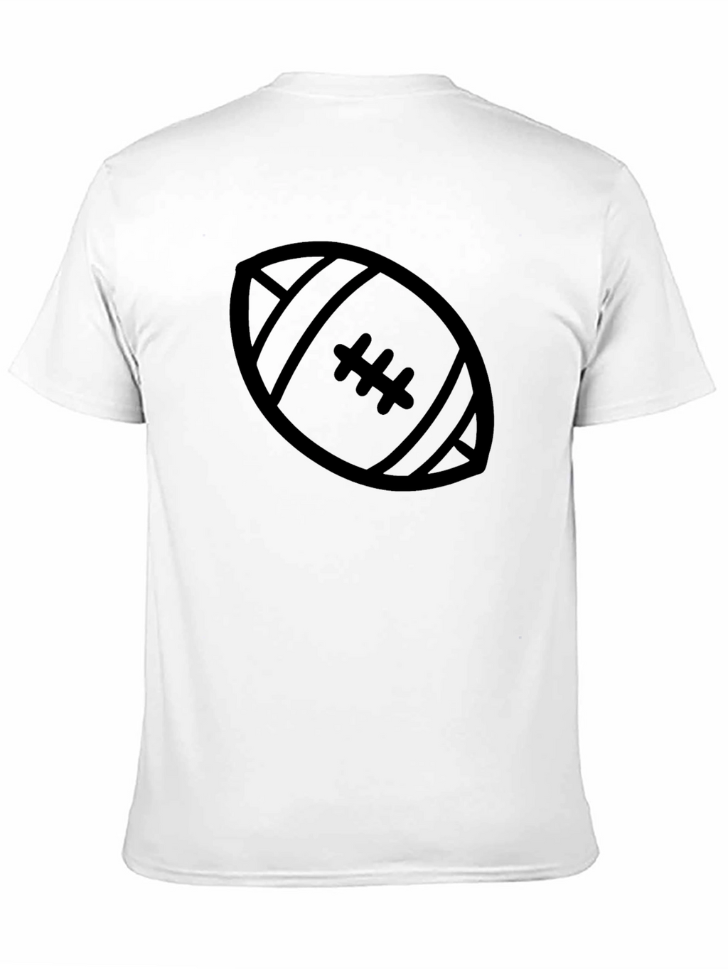 Football Graphic Tee - Black Casual T-Shirt