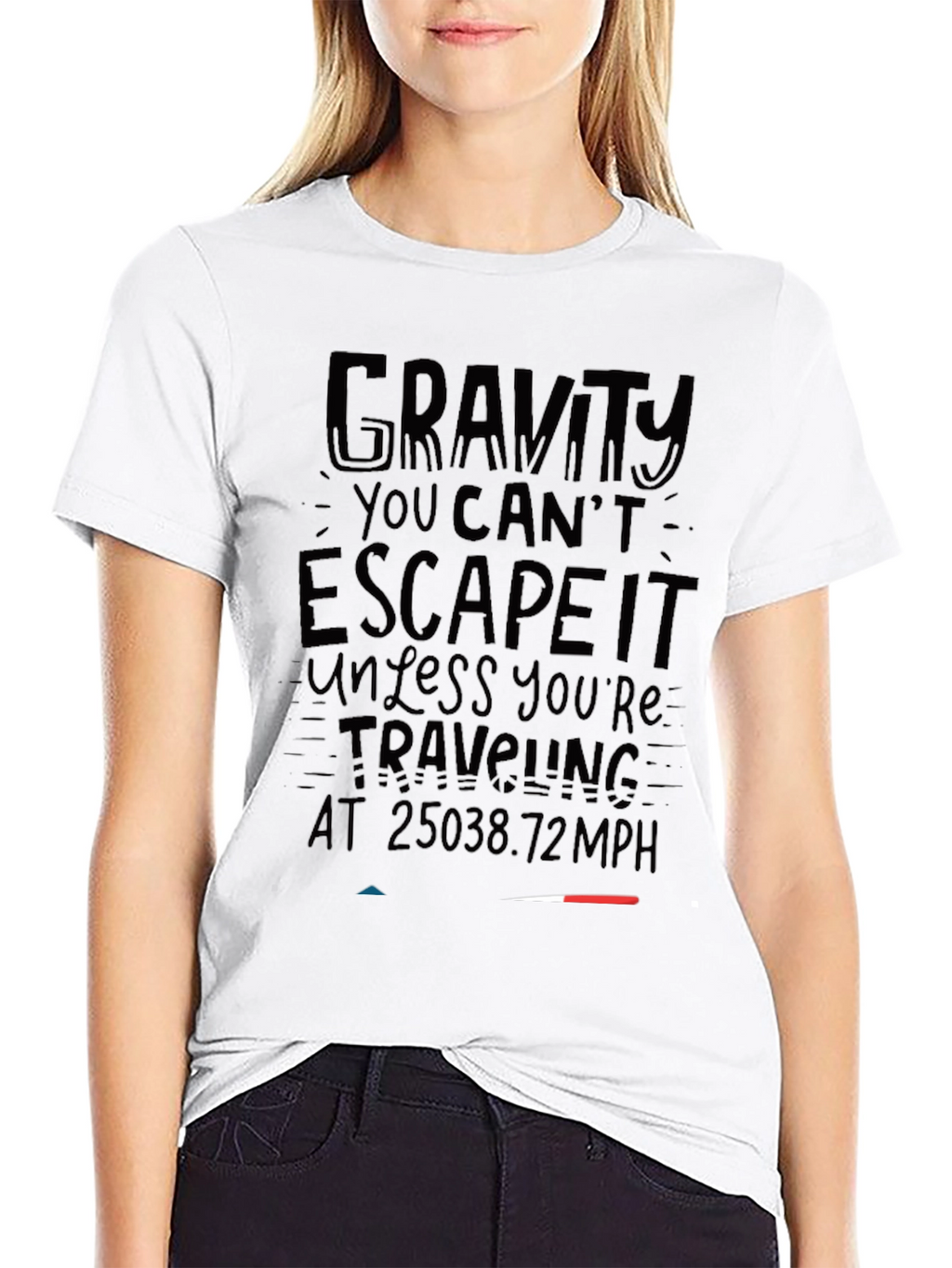 Gravity Escape Speed Black Graphic Tee Shirt