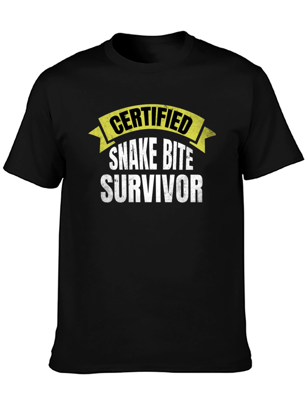 Certified Snake Bite Survivor Novelty T-Shirt