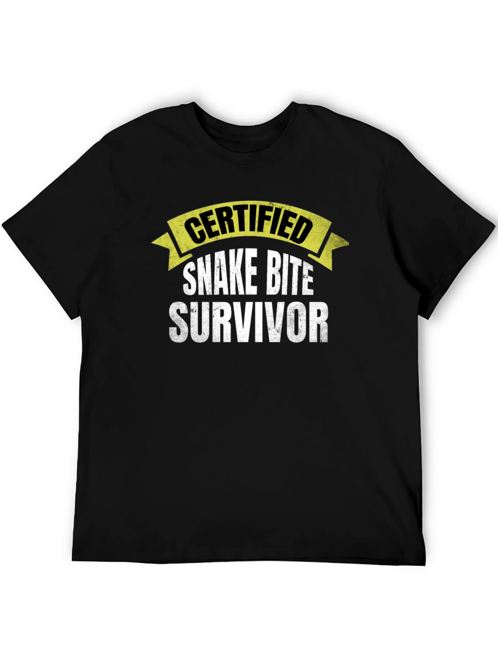 Certified Snake Bite Survivor Novelty T-Shirt