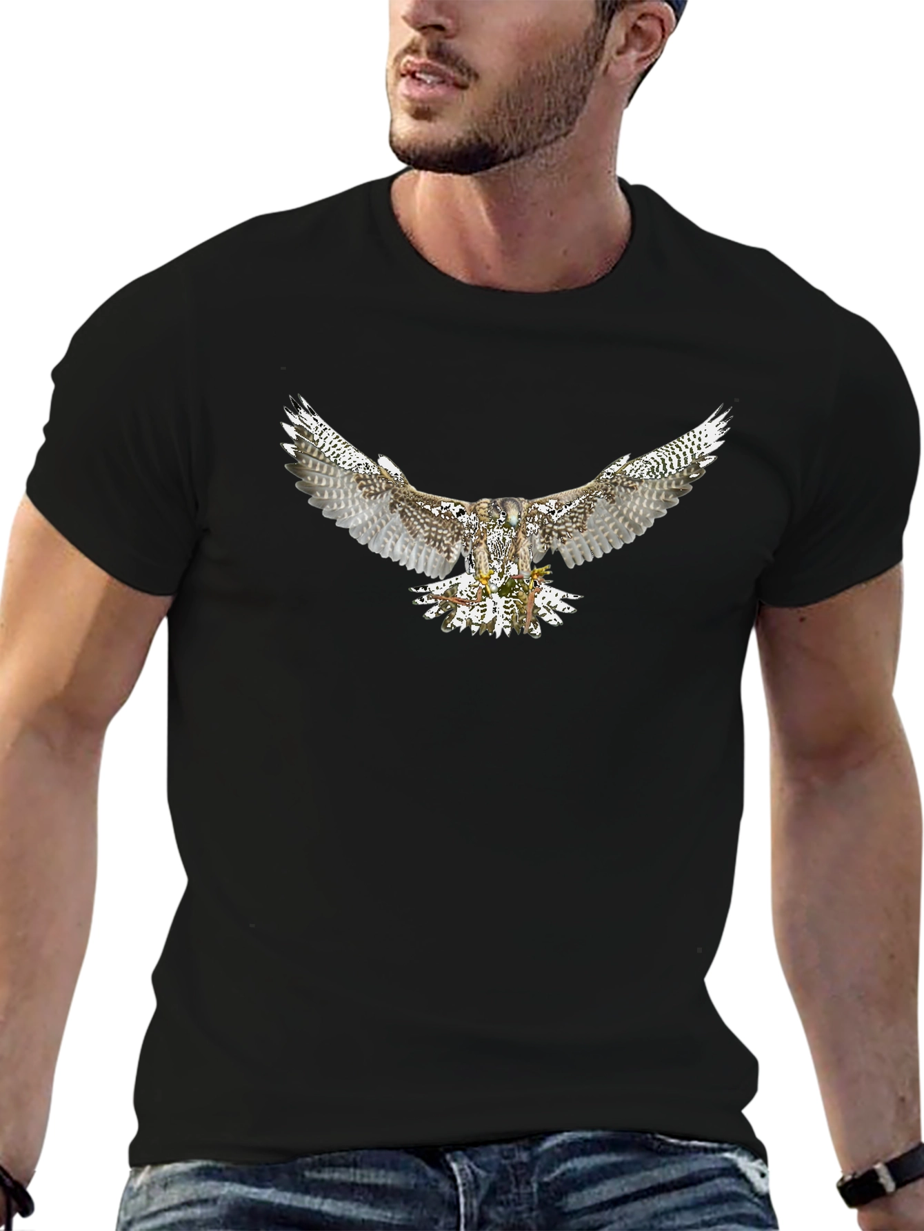 Eagle Graphic Black T-Shirt | Mens