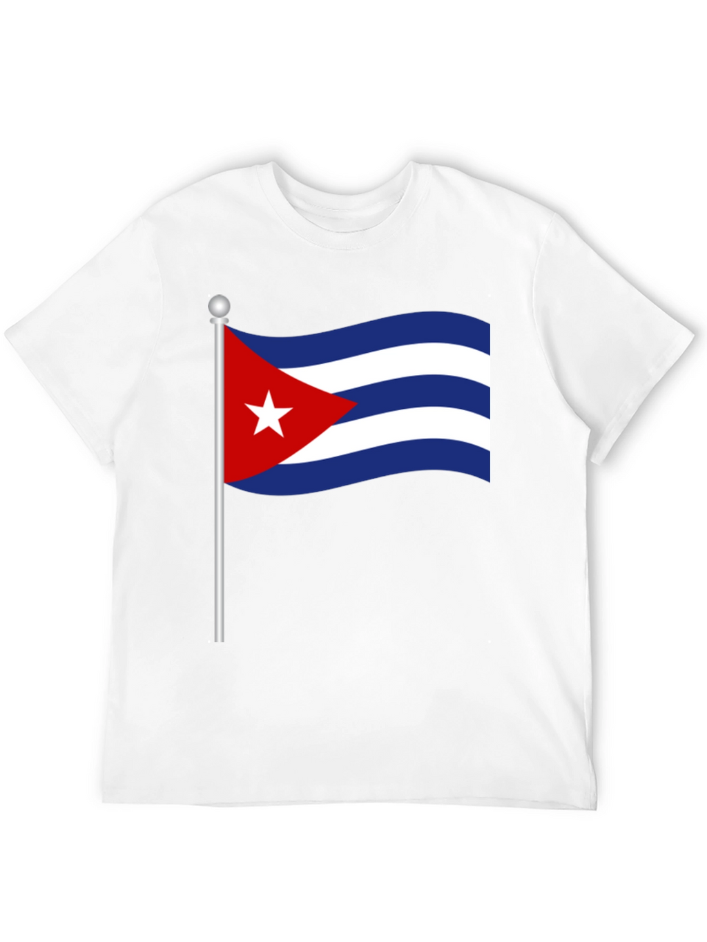 Cuba Flag T-Shirt - Black Crew Neck Tee