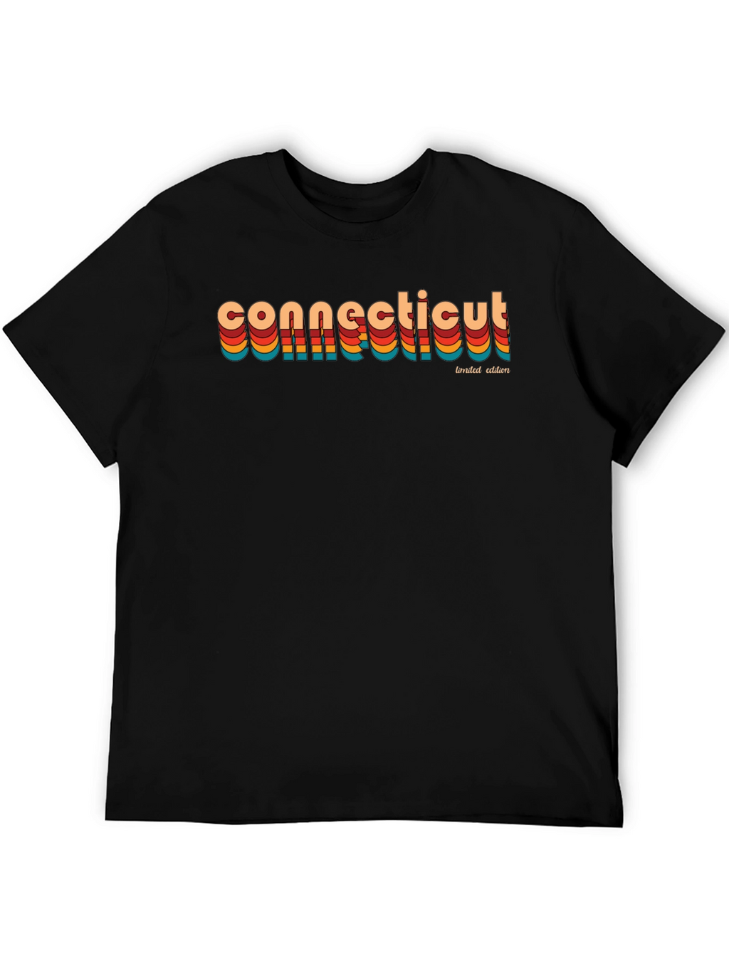 Connecticut Retro Limited Edition Black T-Shirt