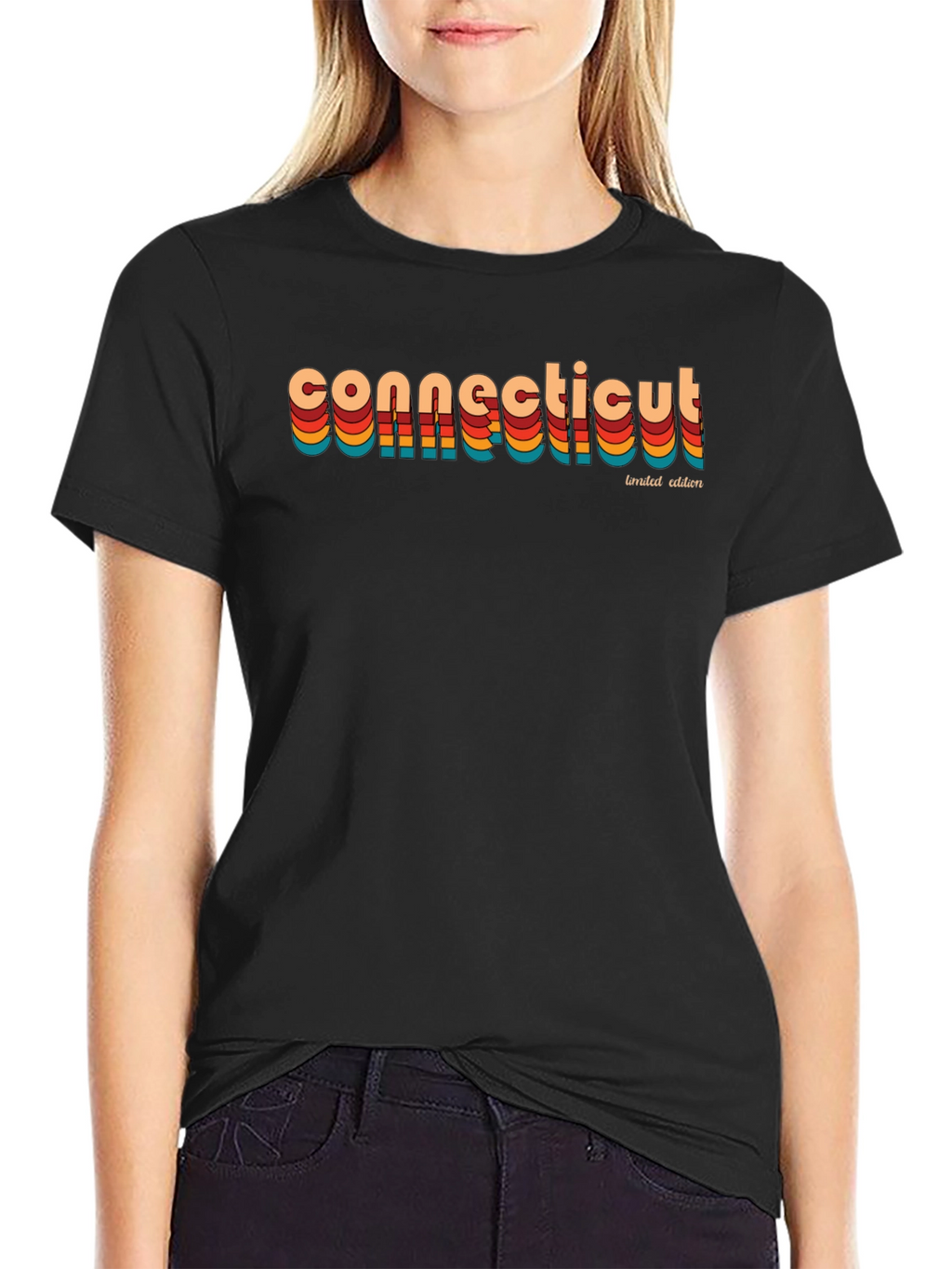 Connecticut Retro Limited Edition Black T-Shirt