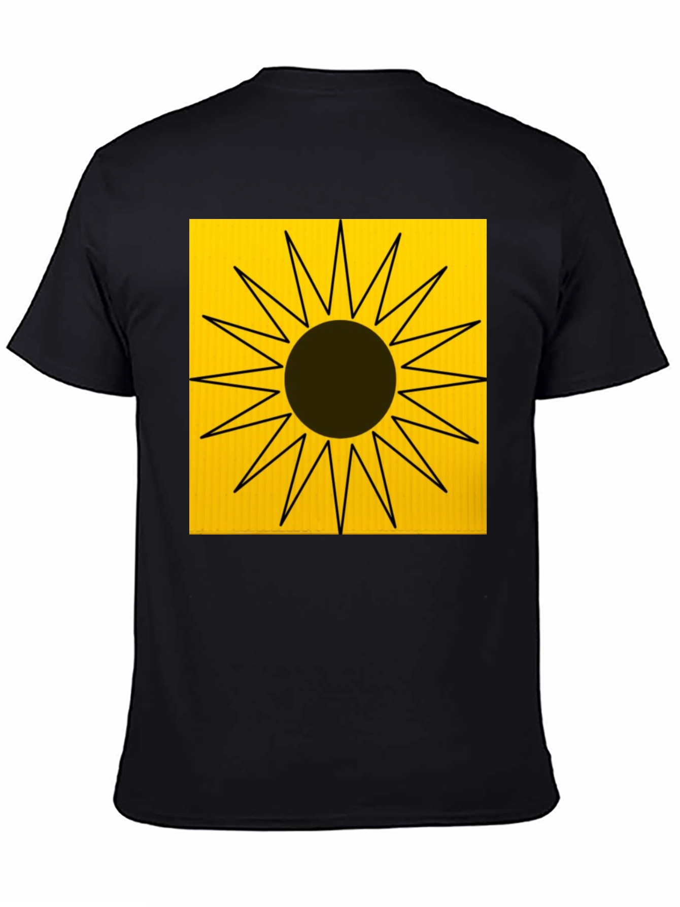 Abstract Sun Graphic Tee - Black