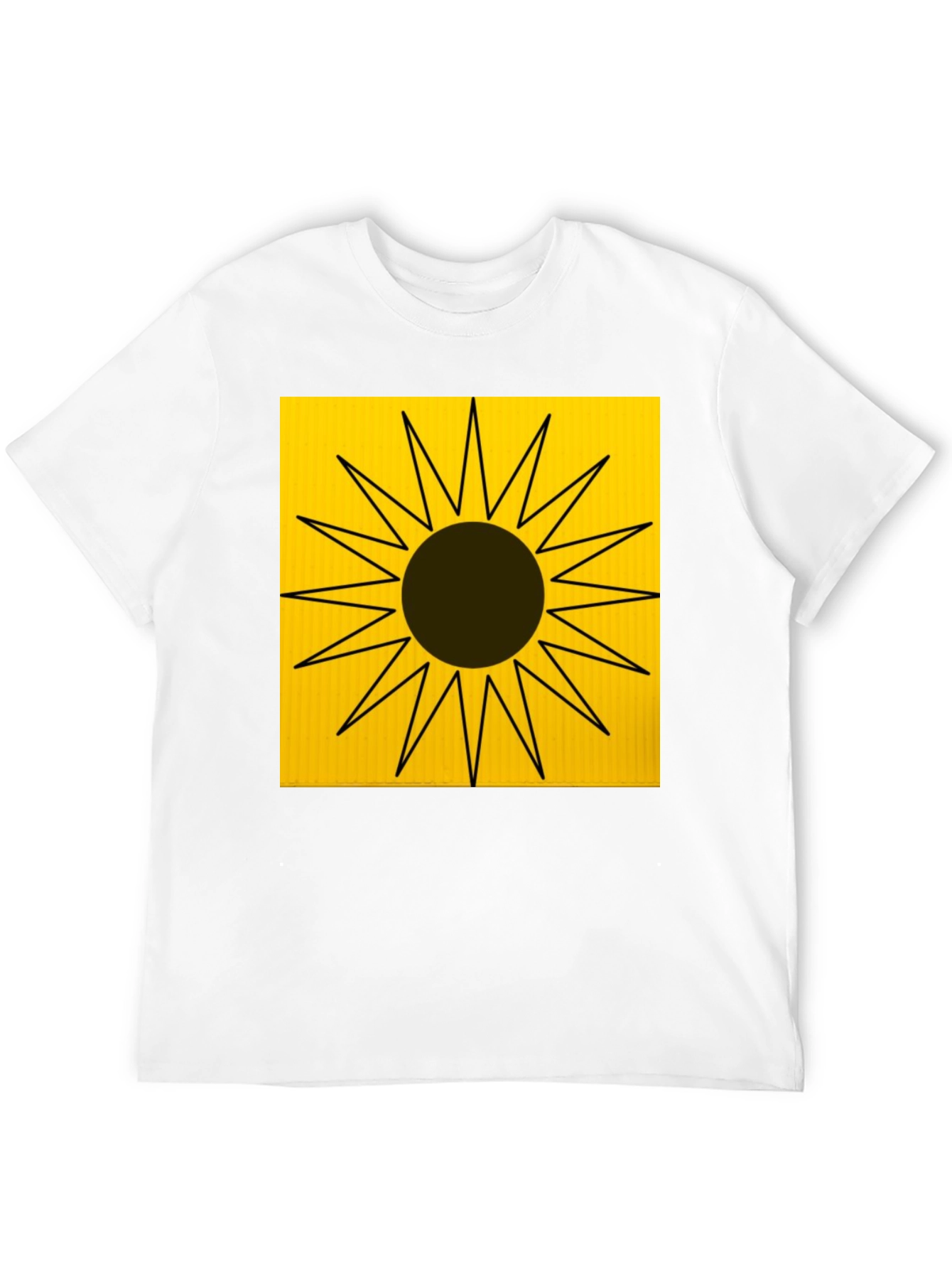 Abstract Sun Graphic Tee - Black