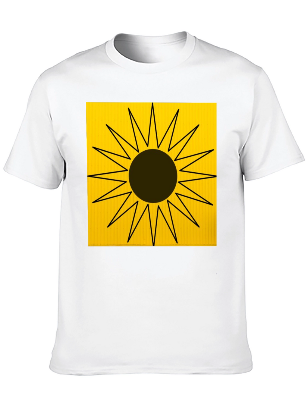Abstract Sun Graphic Tee - Black