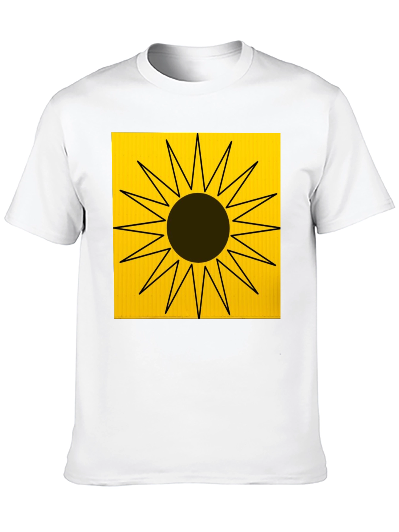 Abstract Sun Graphic Tee - Black