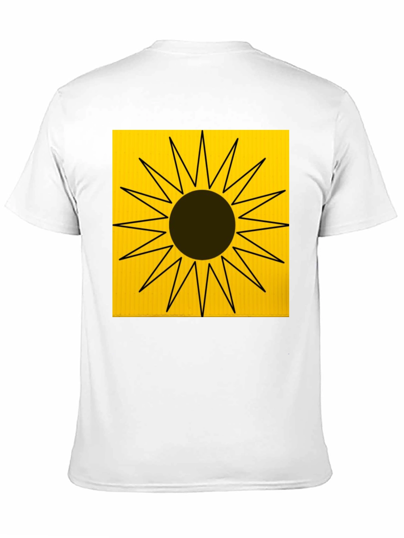 Abstract Sun Graphic Tee - Black