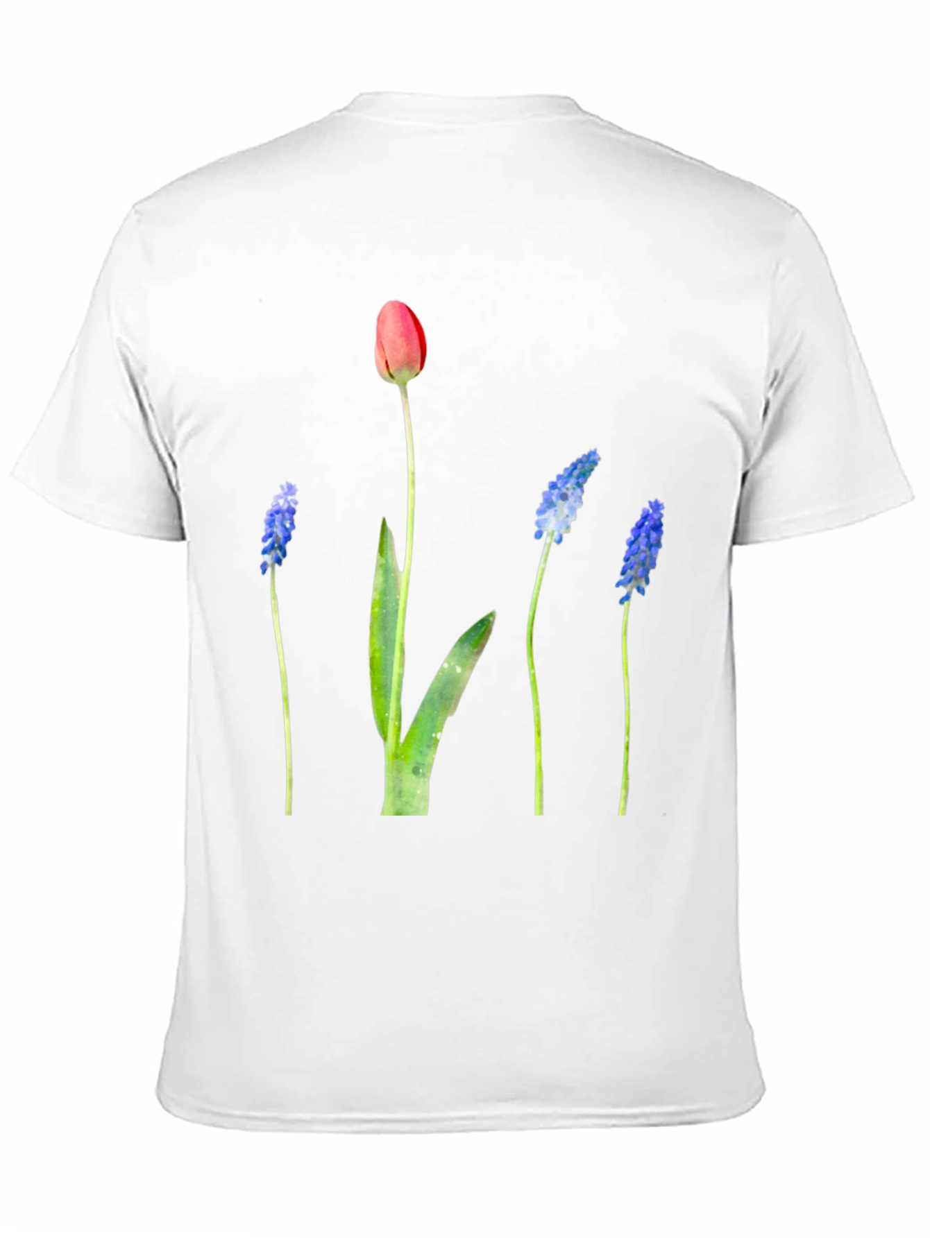 Floral Print Black T-Shirt - Stylish Botanical Design