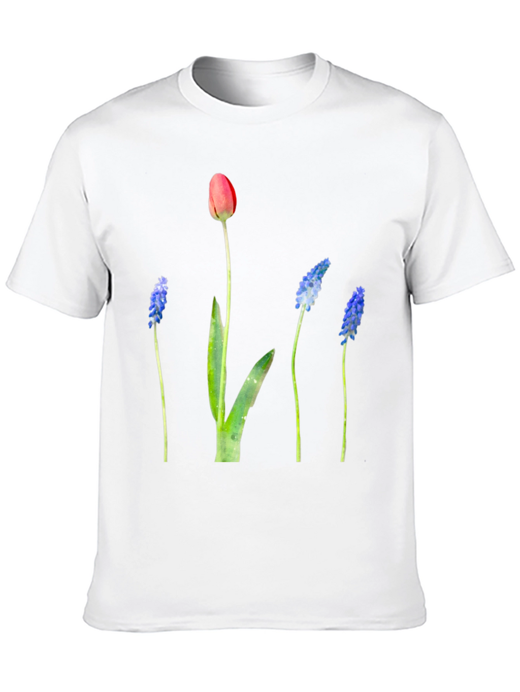 Floral Print Black T-Shirt - Stylish Botanical Design