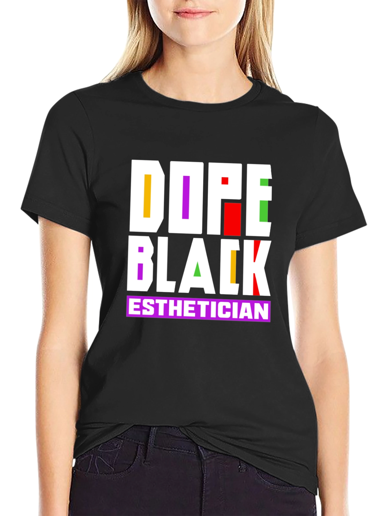 Dope Black Esthetician Graphic Tee