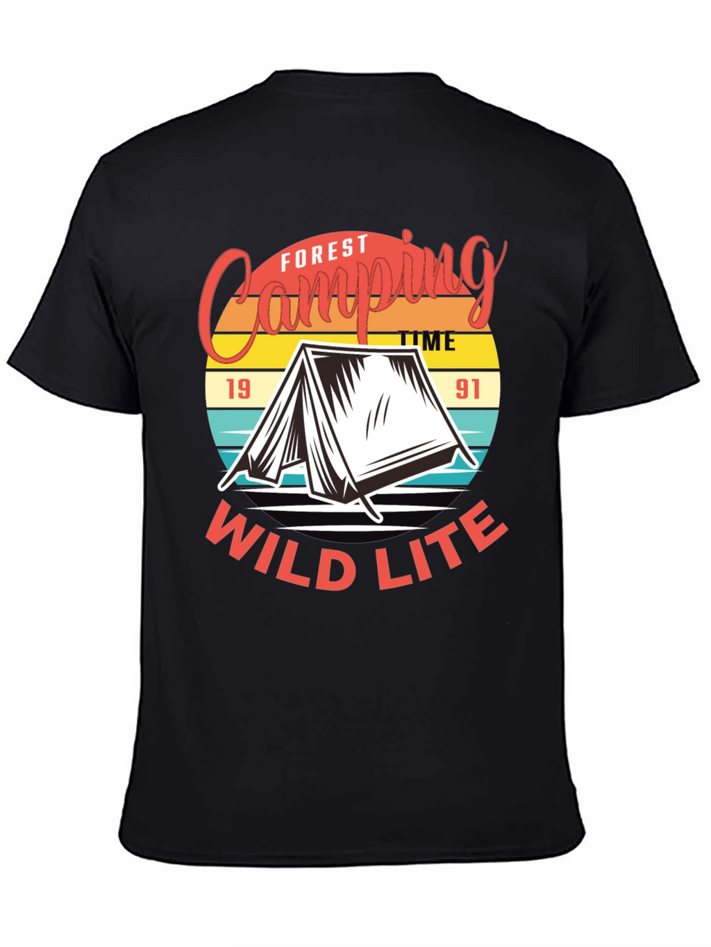 Camping T-Shirt: Forest Camping Wild Lite