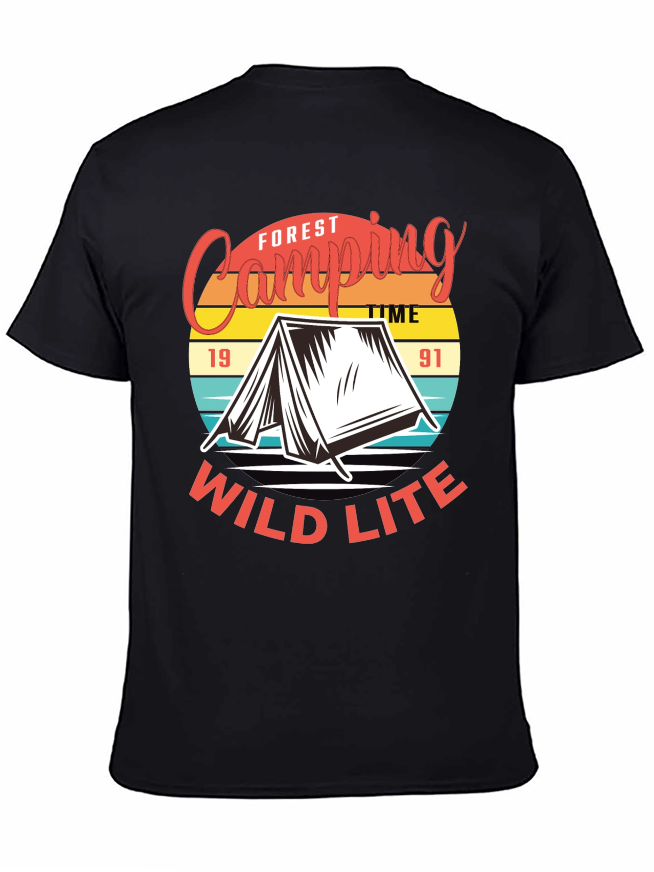 Camping T-Shirt: Forest Camping Wild Lite