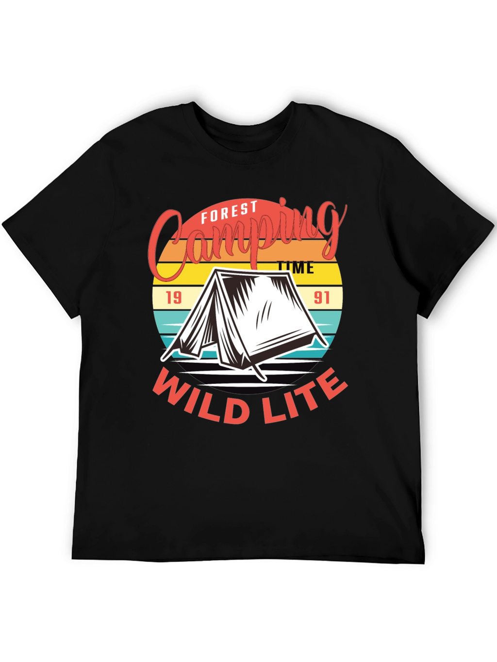 Camping T-Shirt: Forest Camping Wild Lite