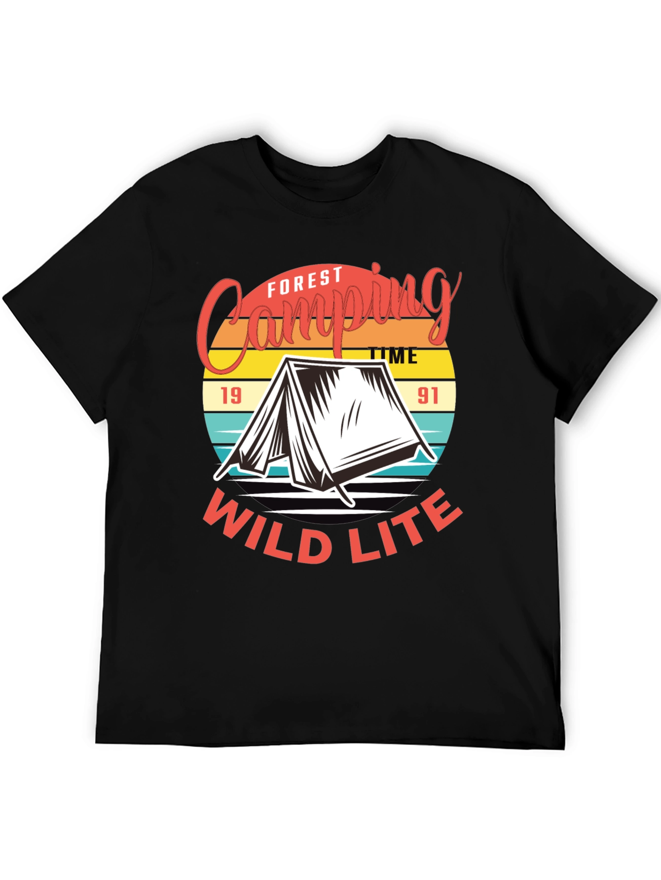 Camping T-Shirt: Forest Camping Wild Lite
