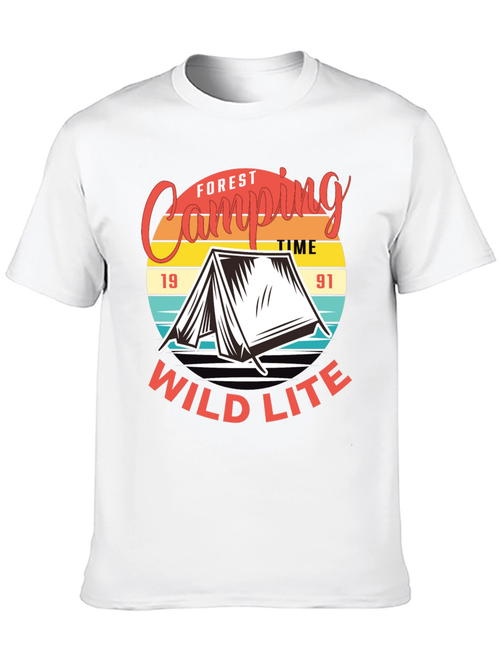 Camping T-Shirt: Forest Camping Wild Lite