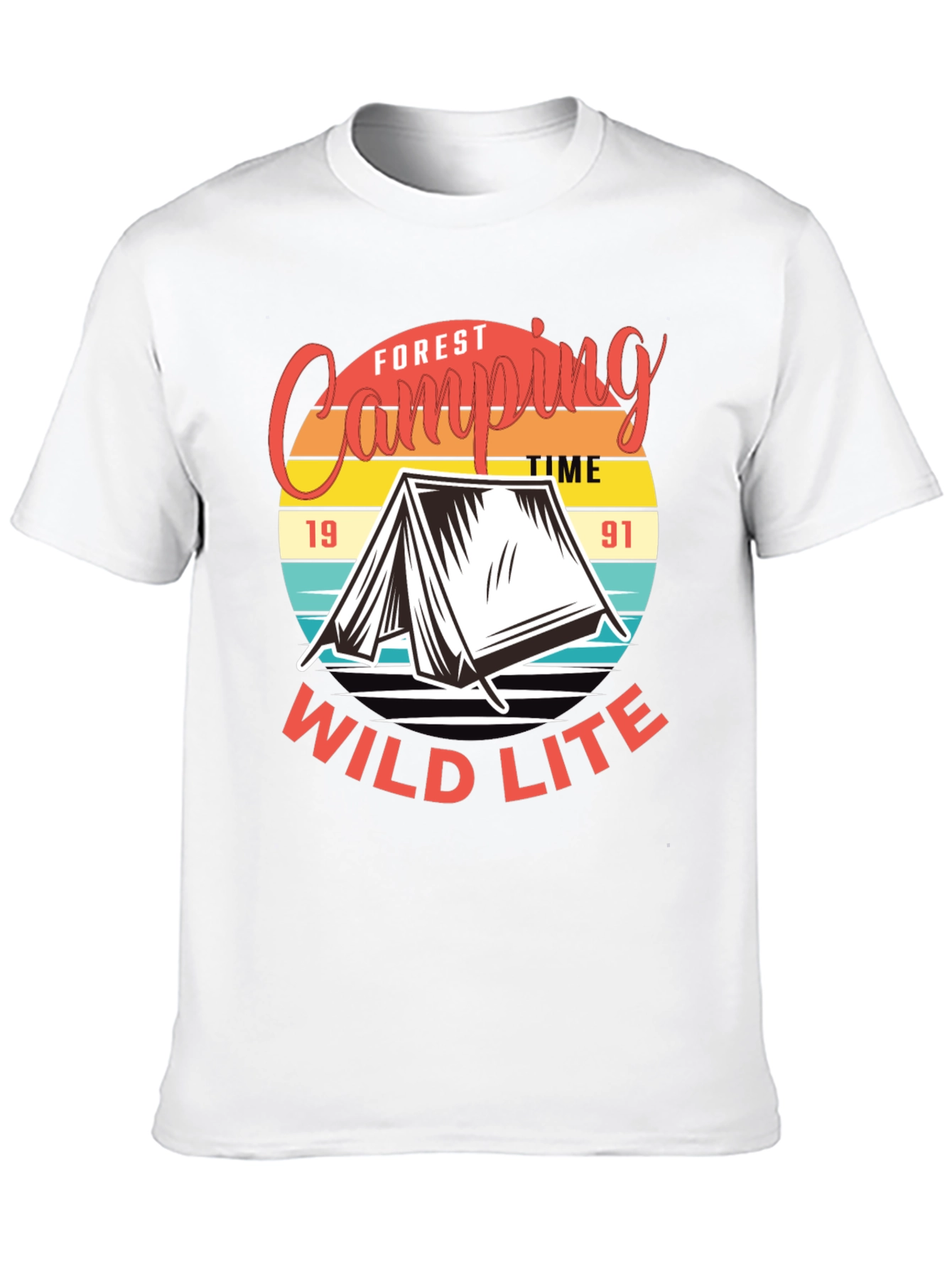 Camping T-Shirt: Forest Camping Wild Lite