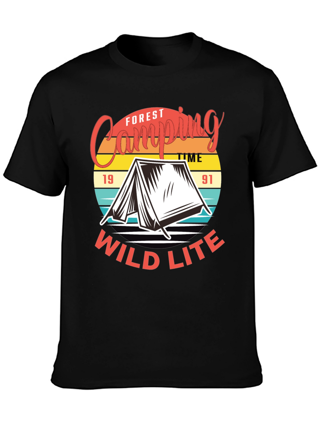 Camping T-Shirt: Forest Camping Wild Lite
