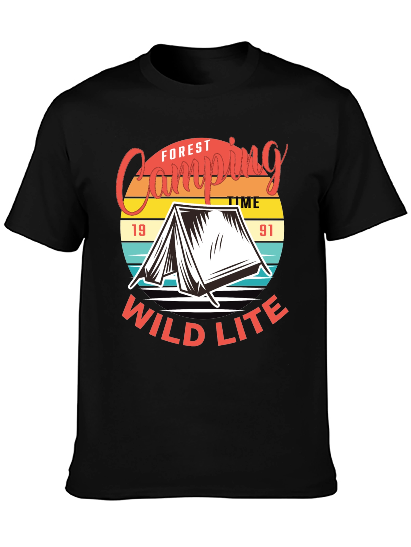 Camping T-Shirt: Forest Camping Wild Lite