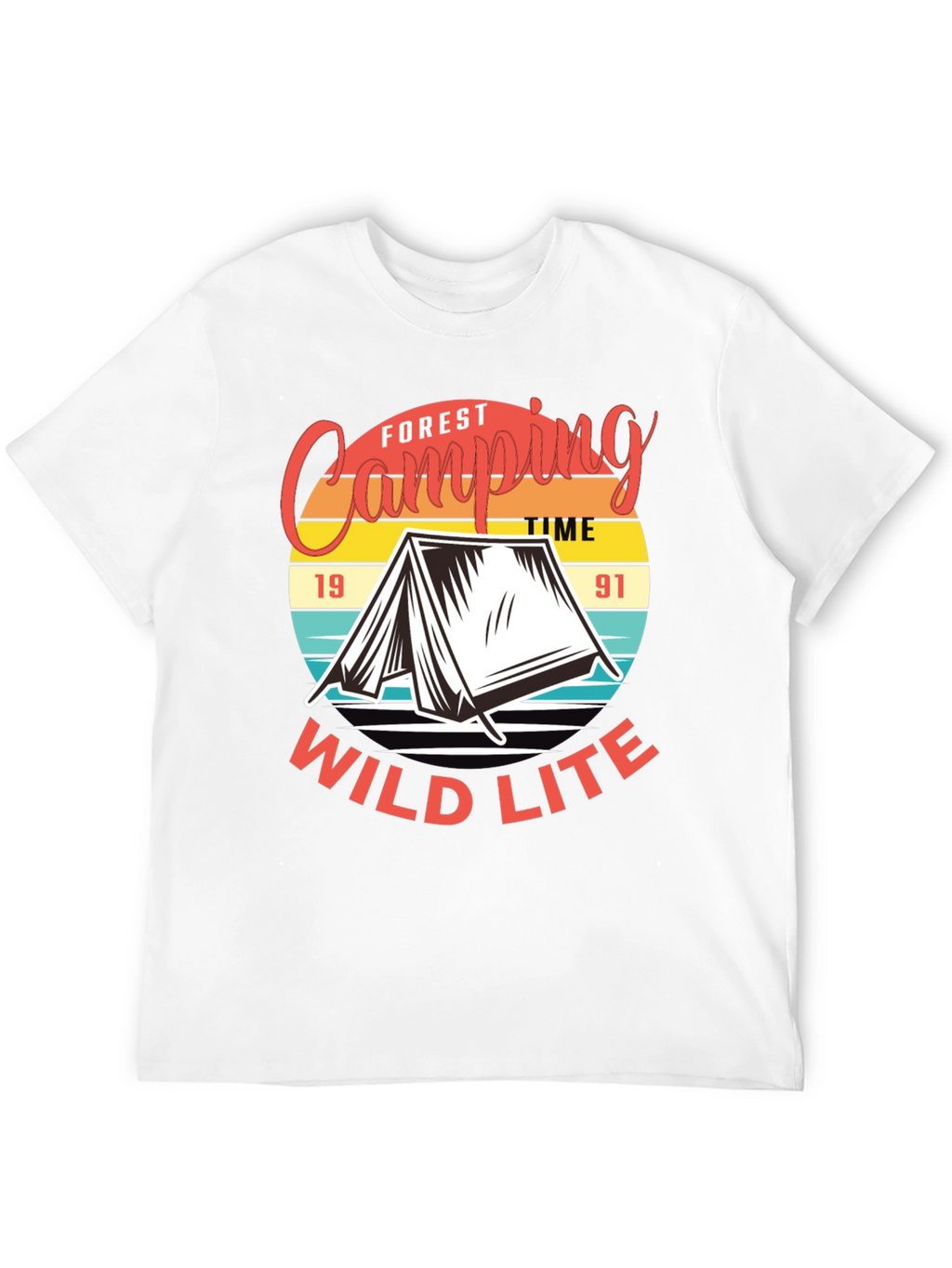 Camping T-Shirt: Forest Camping Wild Lite