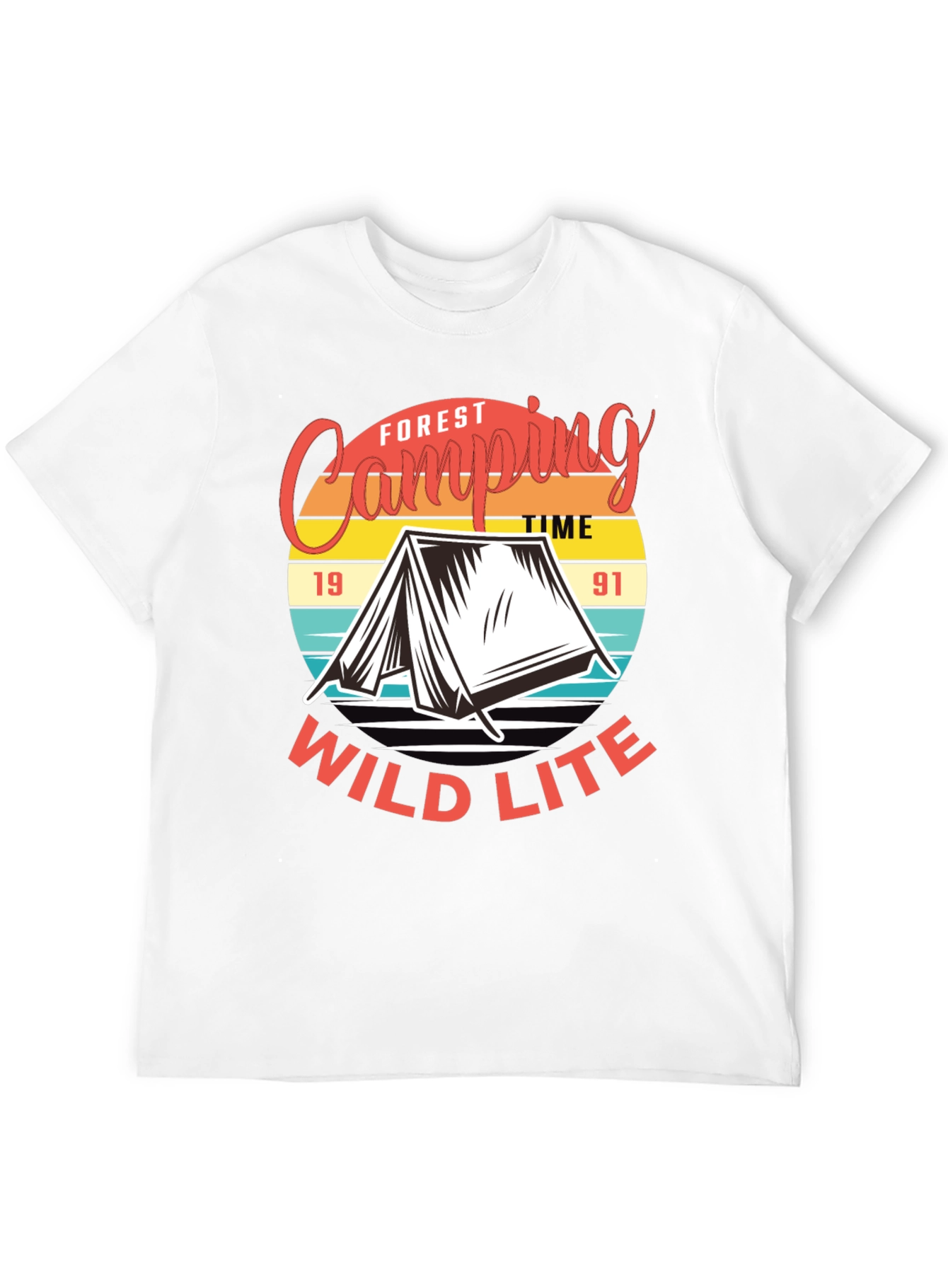 Camping T-Shirt: Forest Camping Wild Lite