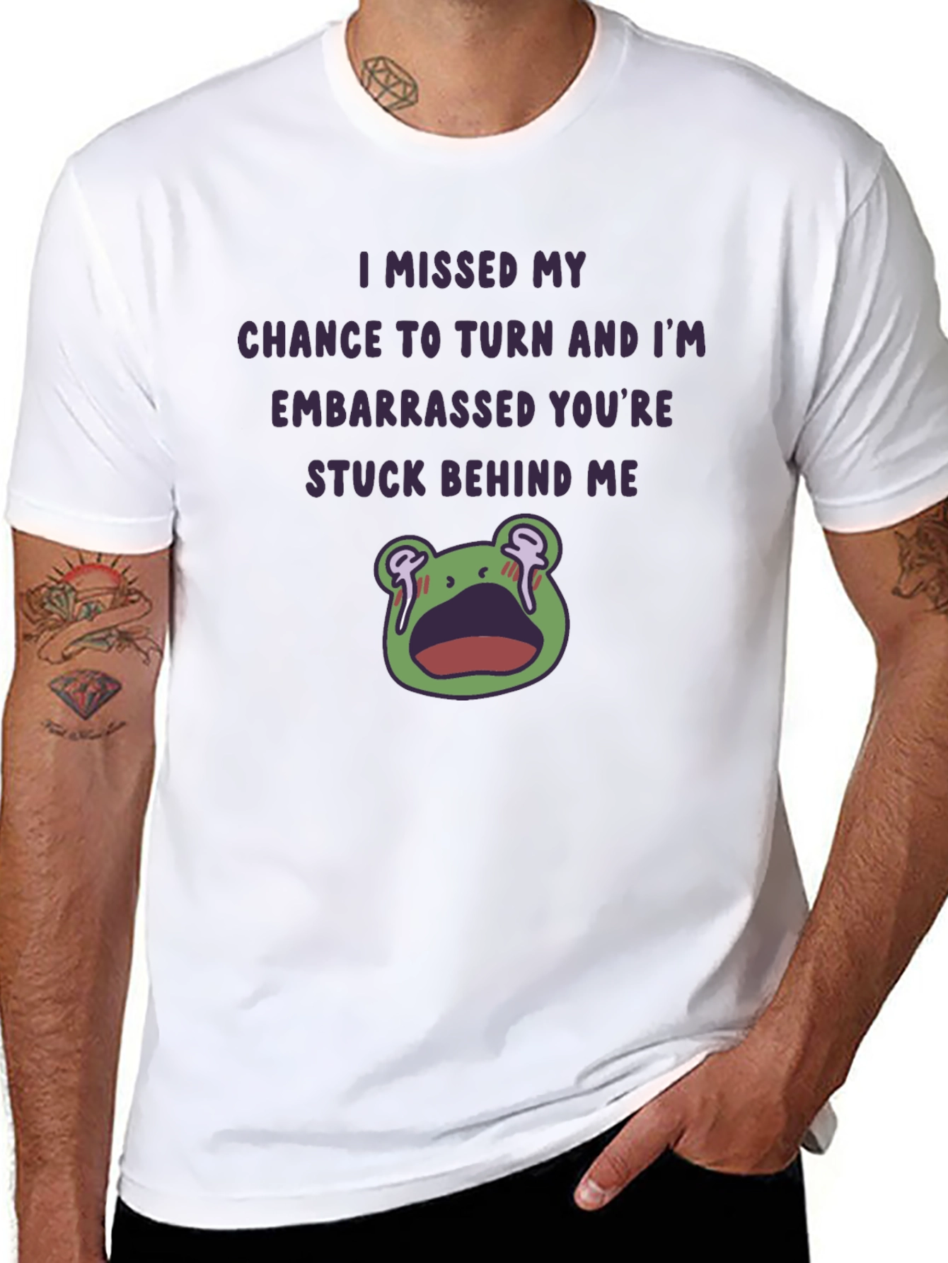 Funny Embarrassed Frog Graphic Tee