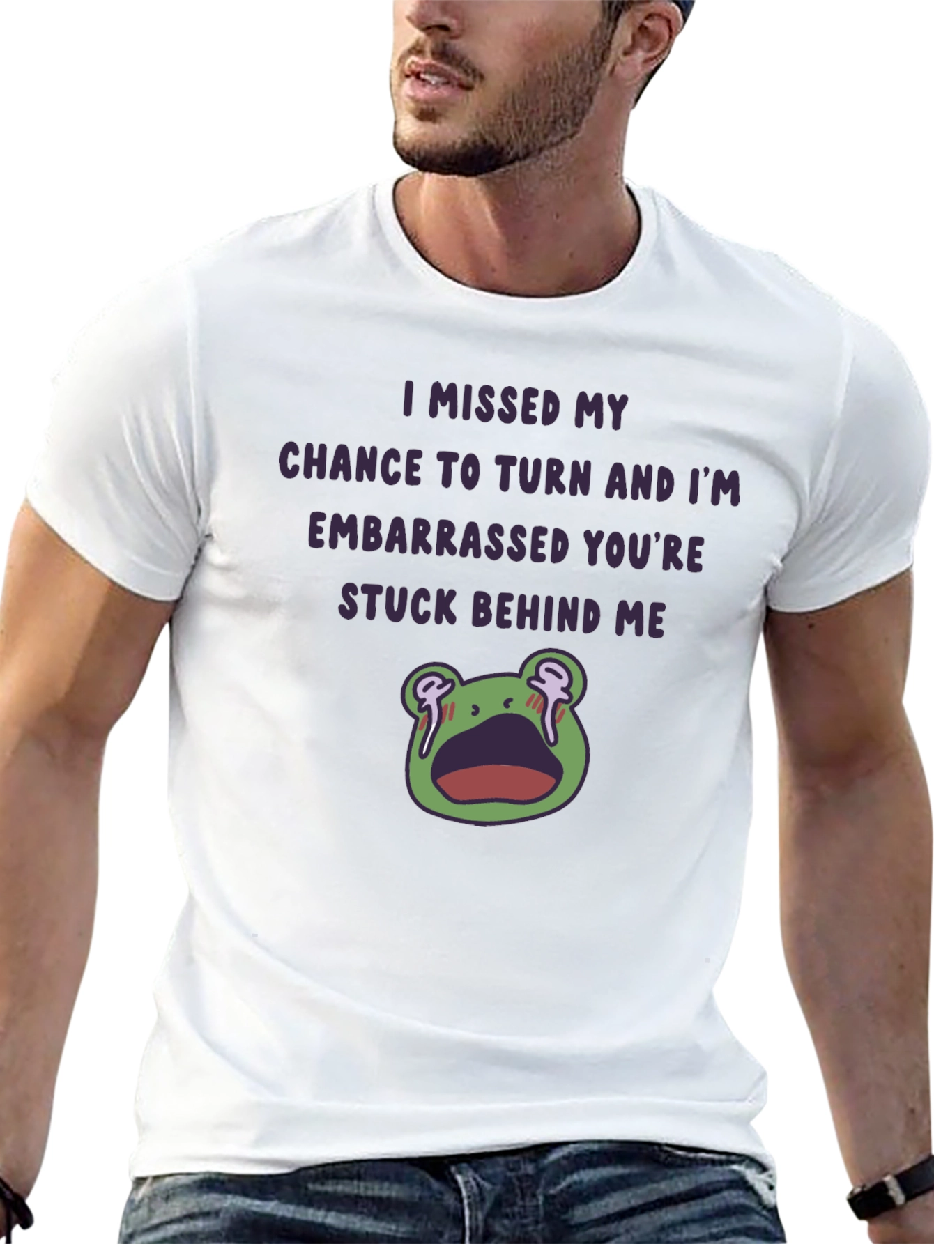 Funny Embarrassed Frog Graphic Tee