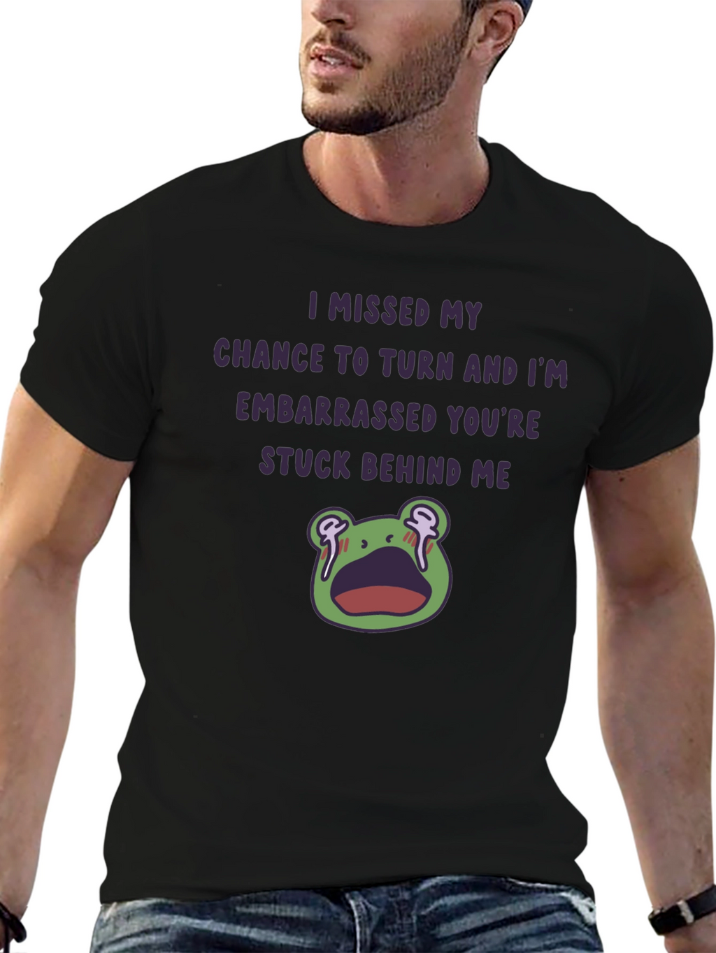 Funny Embarrassed Frog Graphic Tee