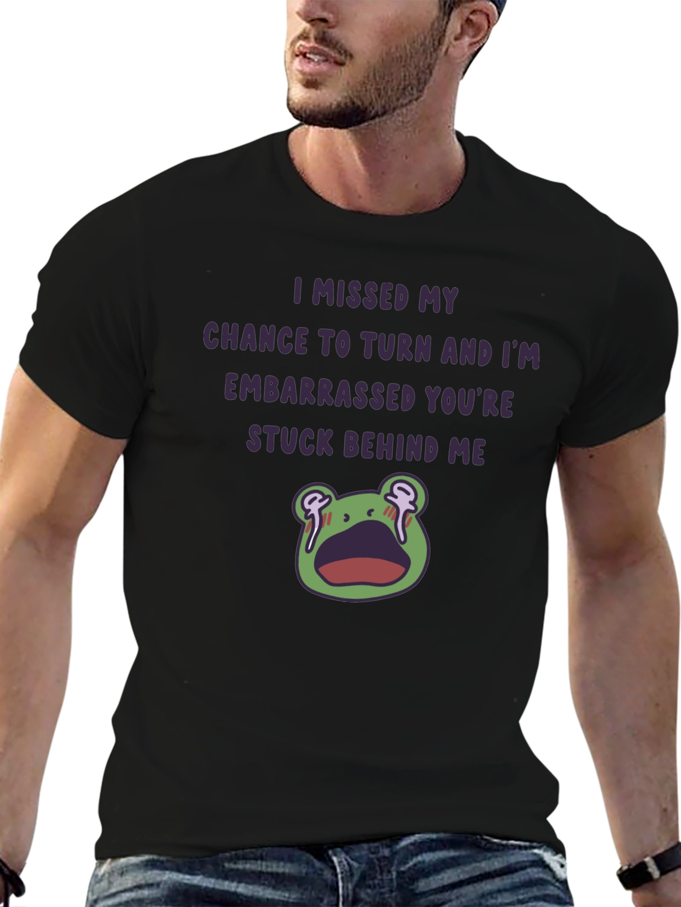 Funny Embarrassed Frog Graphic Tee