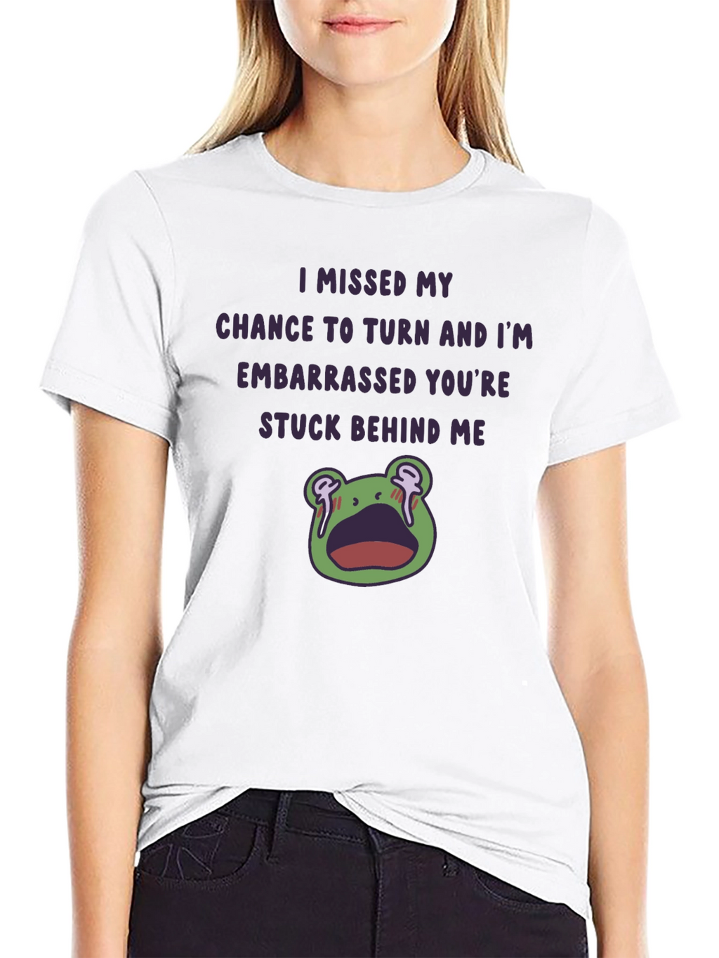 Funny Embarrassed Frog Graphic Tee