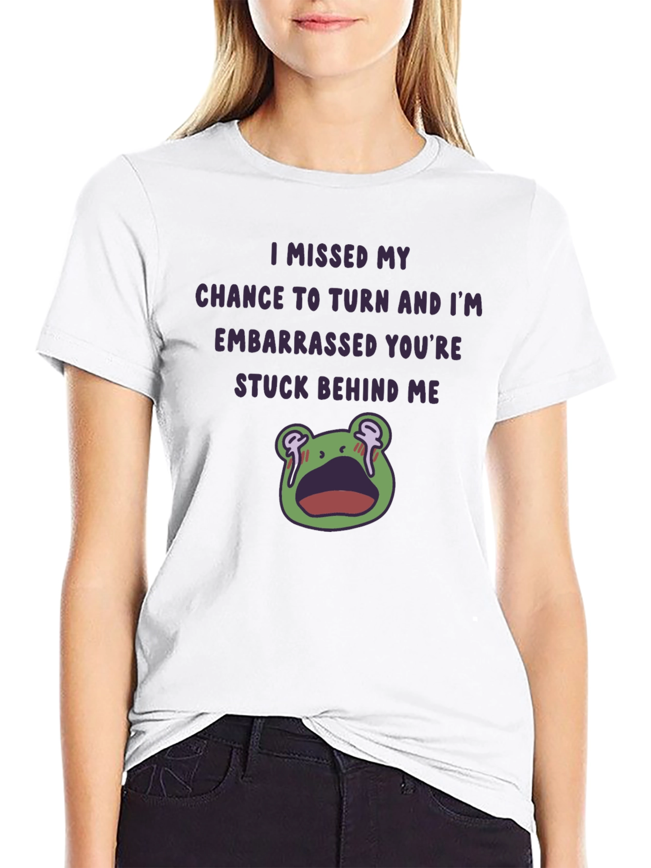 Funny Embarrassed Frog Graphic Tee