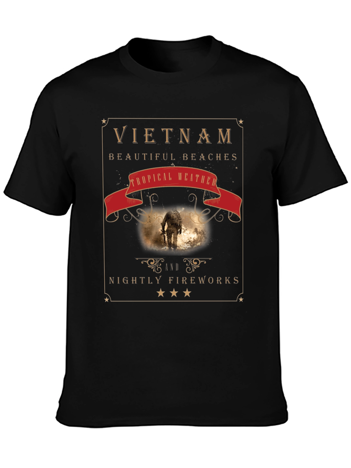 Vietnam Graphic Tee: Beaches Weather & Nightly Fireworks