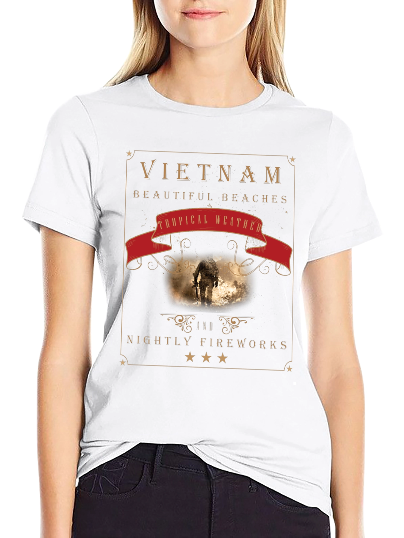 Vietnam Graphic Tee: Beaches Weather & Nightly Fireworks