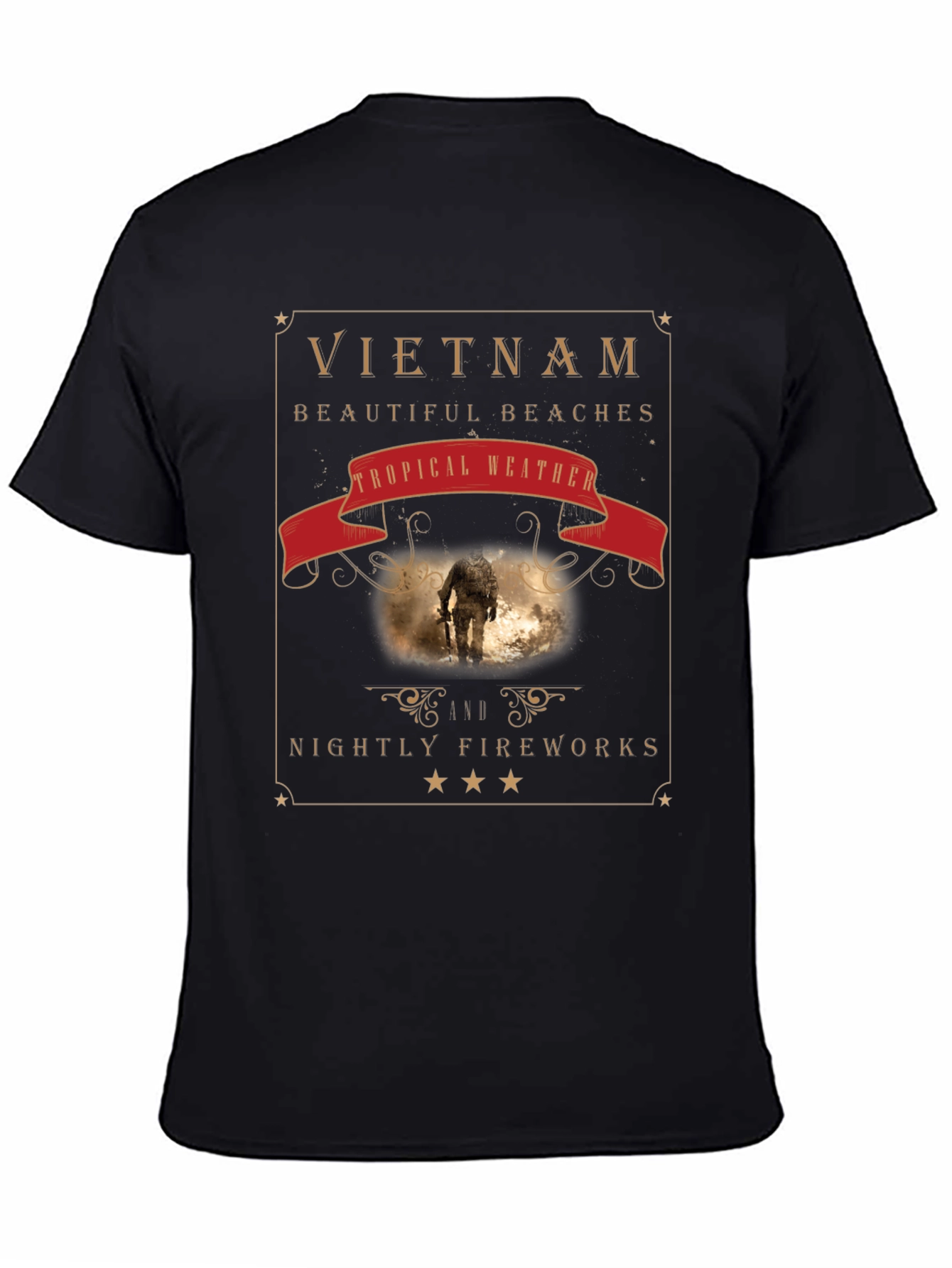 Vietnam Graphic Tee: Beaches Weather & Nightly Fireworks
