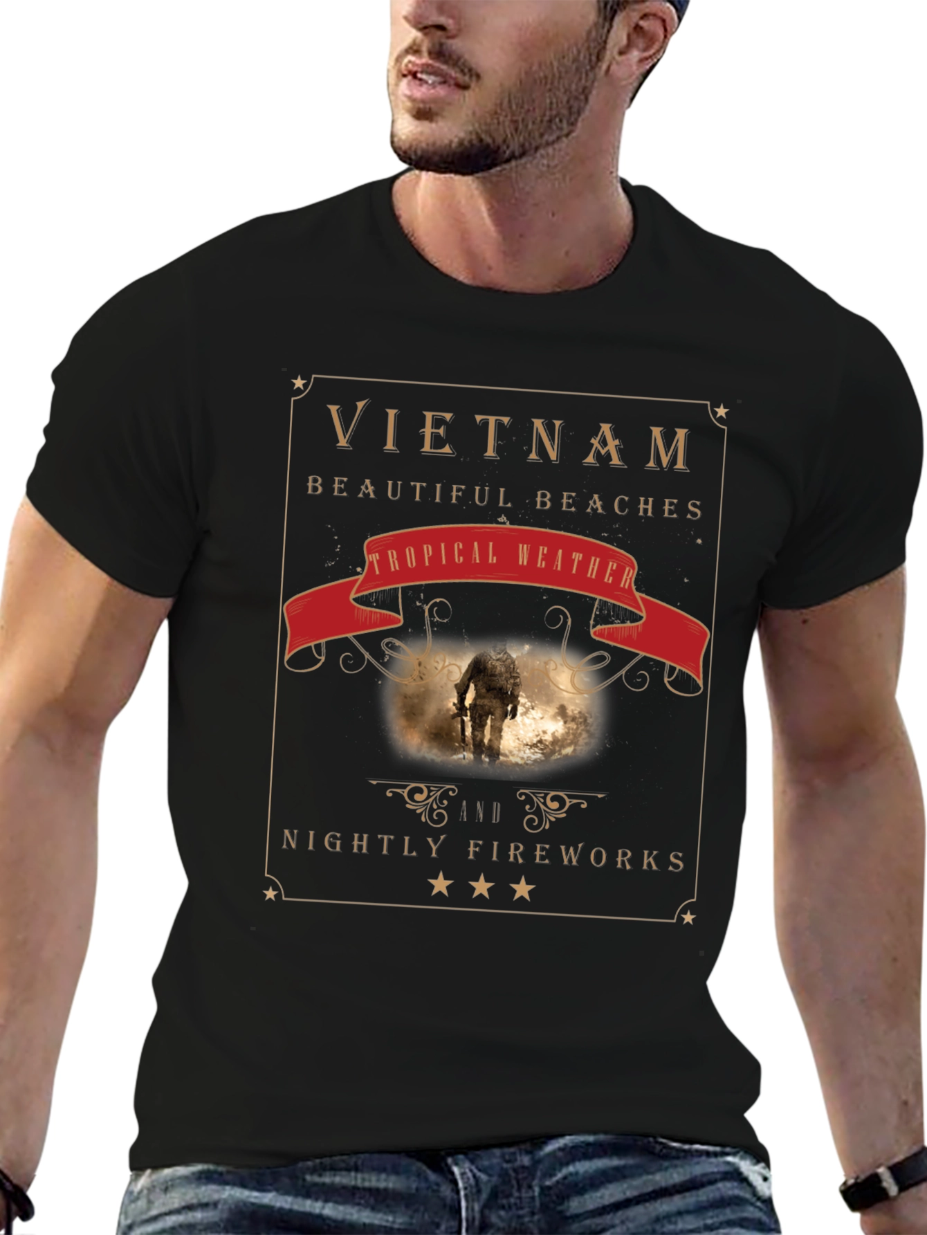 Vietnam Graphic Tee: Beaches Weather & Nightly Fireworks